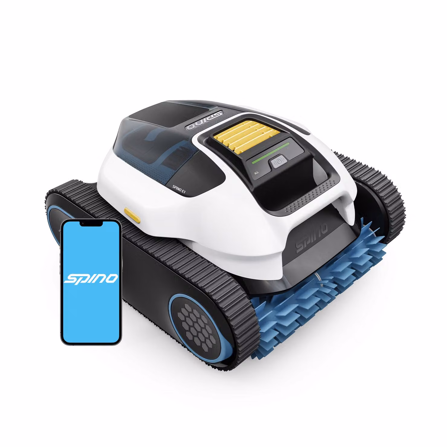 Robot per piscine Spino E1 Aspiratore per piscine a 150 m², app, piano di percorso SmartArc, per la pulizia di pavimenti, pareti, linee d'acqua