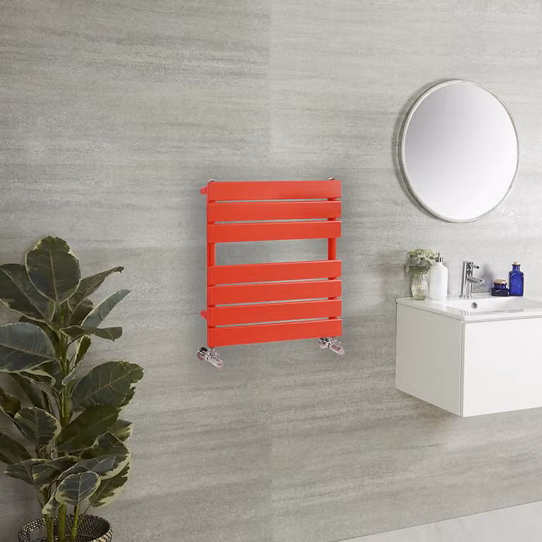 Scaldasalviette di Design - 600mm x 400mm - Rosso (Siamese Red) - Lustro