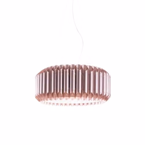 Lampadario Moderno Polilux ® Pink Metal E Metallo Cromo 3 Luci E27