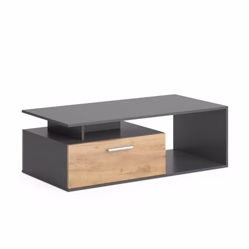 Vicco Tavolino da salotto Roland, Antracite/Rovere dorato, 118 x 59 cm