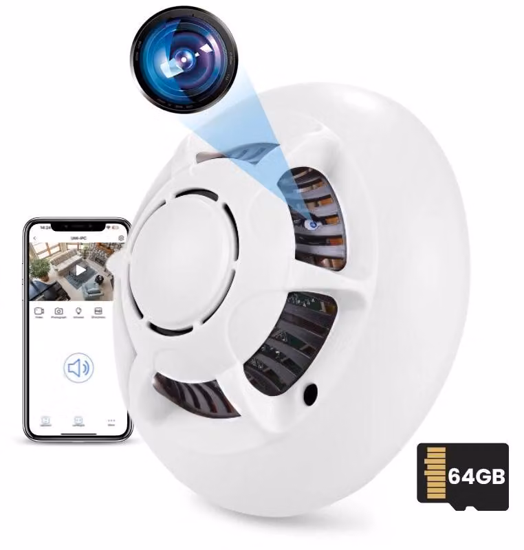 Mini Telecamera iUni D103, Wi-Fi, Full HD, 64GB, Visualizzazione in diretta sul telefono