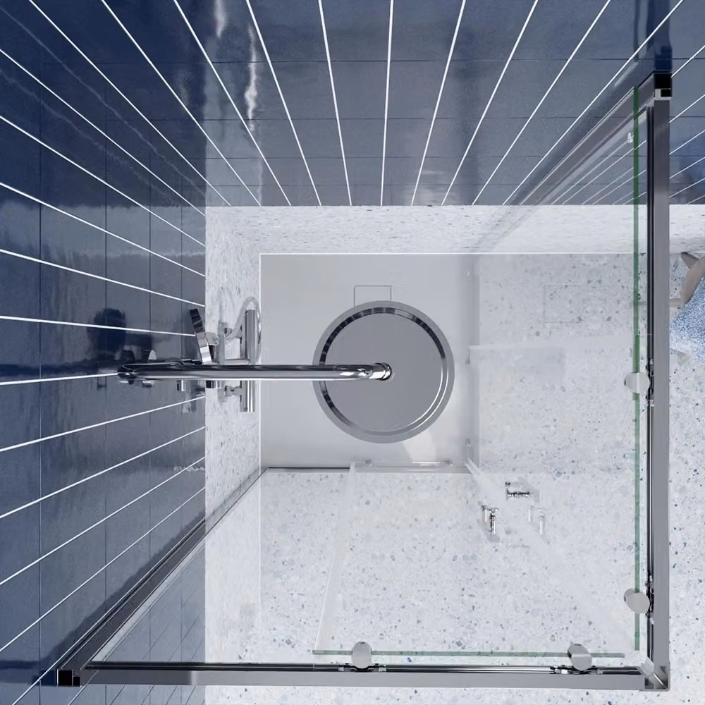 Box doccia angolare Tenerife Parama con apertura scorrevole in vetro trasparente da 6 mm, L/P/H: 75 x 75 x 190 cm – 2