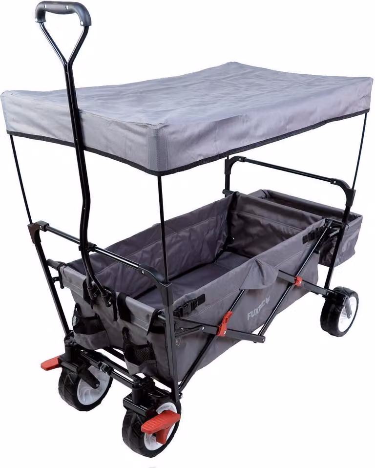 Carrello da giardino pieghevole da campeggio / spiaggia per la spesa FUXTEC CT350 GRIGIO Grau