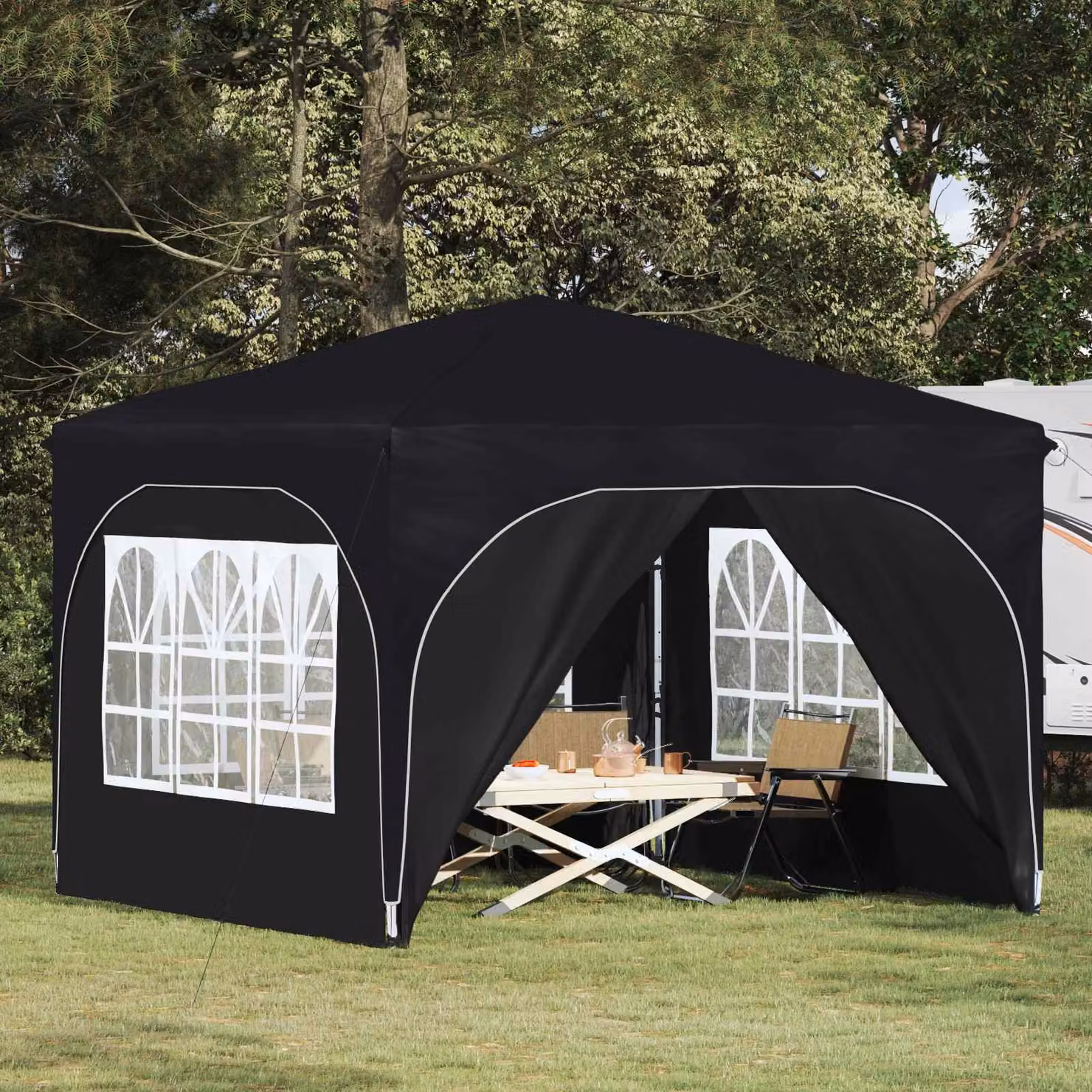vidaXL Tenda per feste a pop-up Antracite L/P/H: 290 x 290 x 245 cm