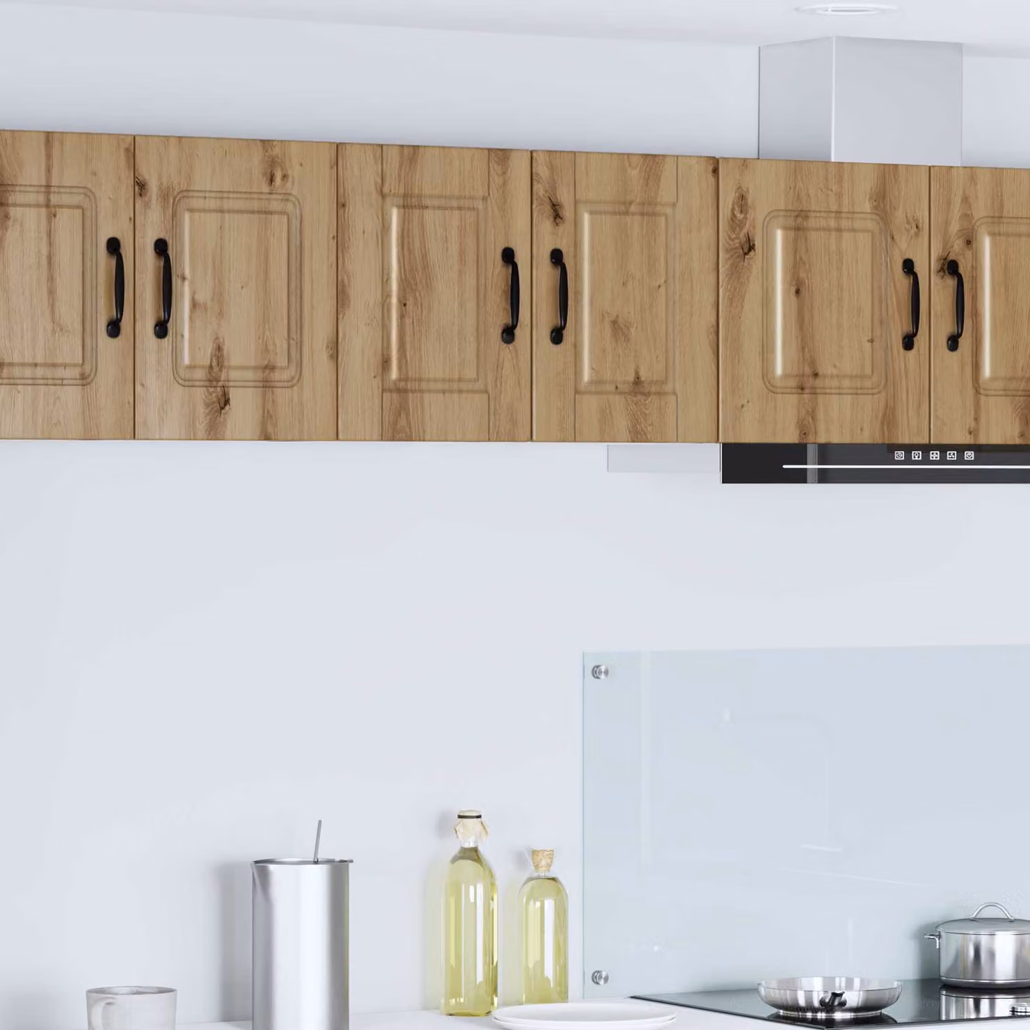 vidaXL Armadietto a muro PORTO moderno in legno color rovere con ante a battente e ripiani interni L/P/H: 30 x 31 x 40 cm