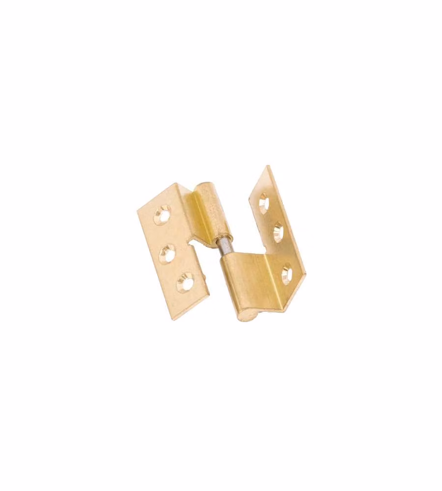Cerniere Con Collo Lisce Ottone Lucido Mm.40X40 Destra