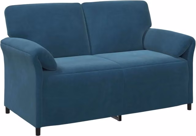 Divano | Divano da soggiorno | Sofa a 2 Posti Blu 158 x 83 x 95 cm Velluto