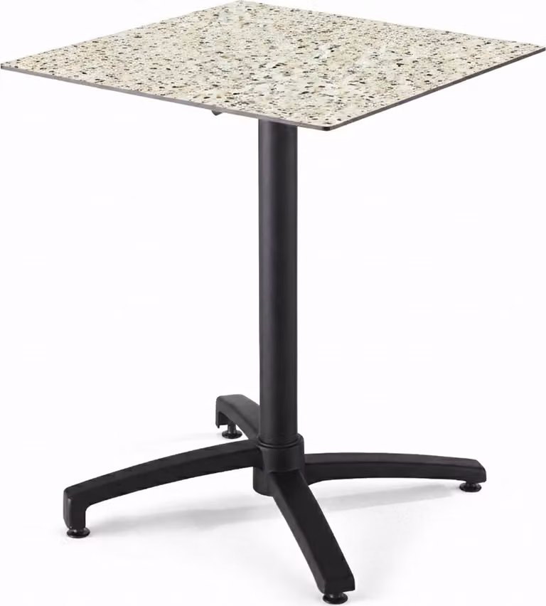 Tavolo da giardino reclinabile da 70 cm in laminato effetto terrazzo - Oviala Opéra