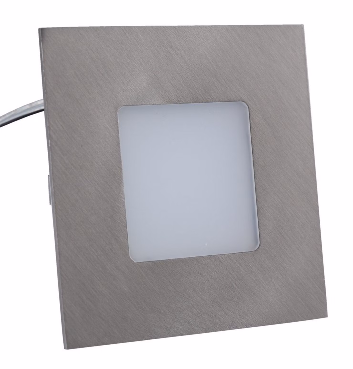 Pannello LED, 2700K, bianco caldo, 12 LED, 2,2W, alimentatore incluso, aspetto acciaio inox