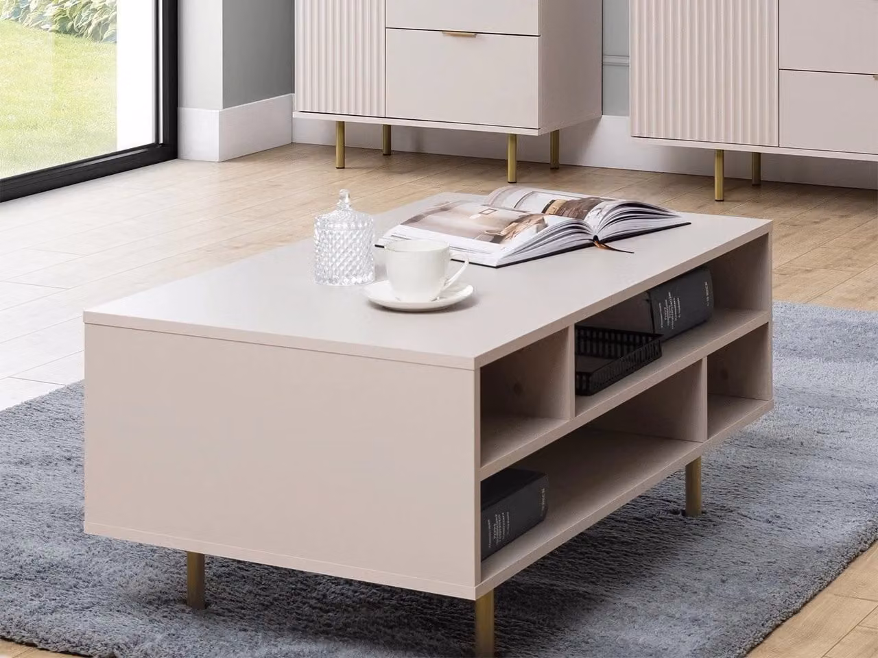 Tavolino STELLA - cashmere / oro