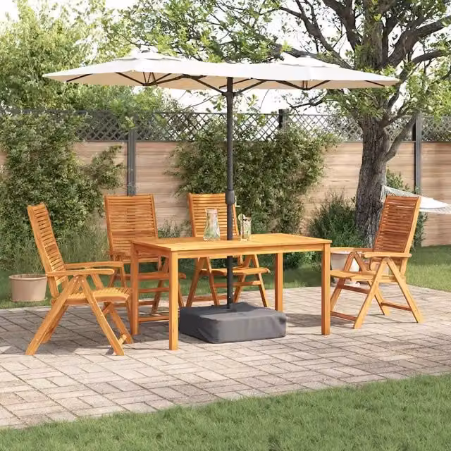Set da Pranzo per Giardino 5 pz Marrone 3375624