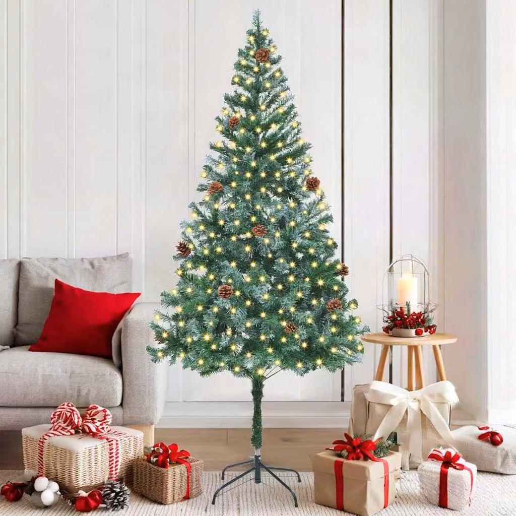 Maison Exclusive - Albero di Natale artificiale, verde, 180 cm, in PVC e acciaio
