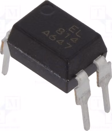 2 optoaccoppiatori Uce: 80V EL814. Optoaccoppiatori con 1 canale di uscita, per montaggio su circuito stampato (THT)