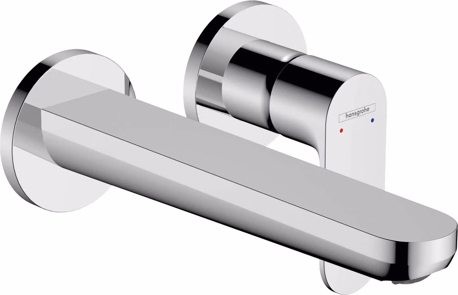 hansgrohe Rebris S Mitigeur monocommandé pour lavabo encastré pour montage mural avec bec 20 cm, saillie 200 mm, 72528000, 72528000