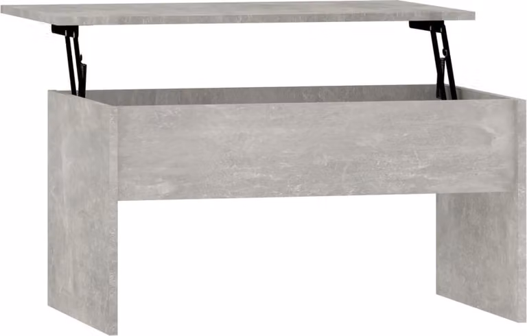 Tavolino Grigio Cemento 80x50,5x41,5 cm in Legno Multistrato