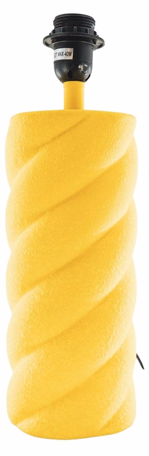 Lampada da tavolo - Vetroceramica - Giallo neon - Attacco E27 - 12x12x28 cm