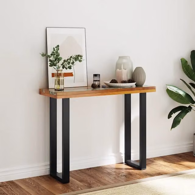 Tavolo Consolle in Teak 100x35x75 cm 245065