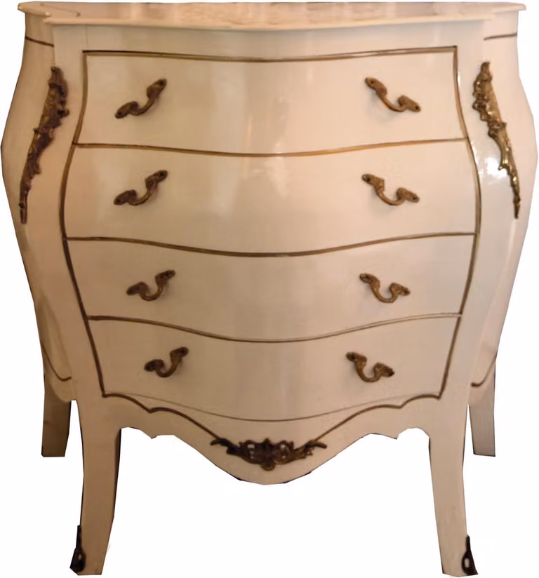 Casa Padrino Cassettone barocco Crema / Oro 100 x 50 x H 89 cm - Mobili in stile antico