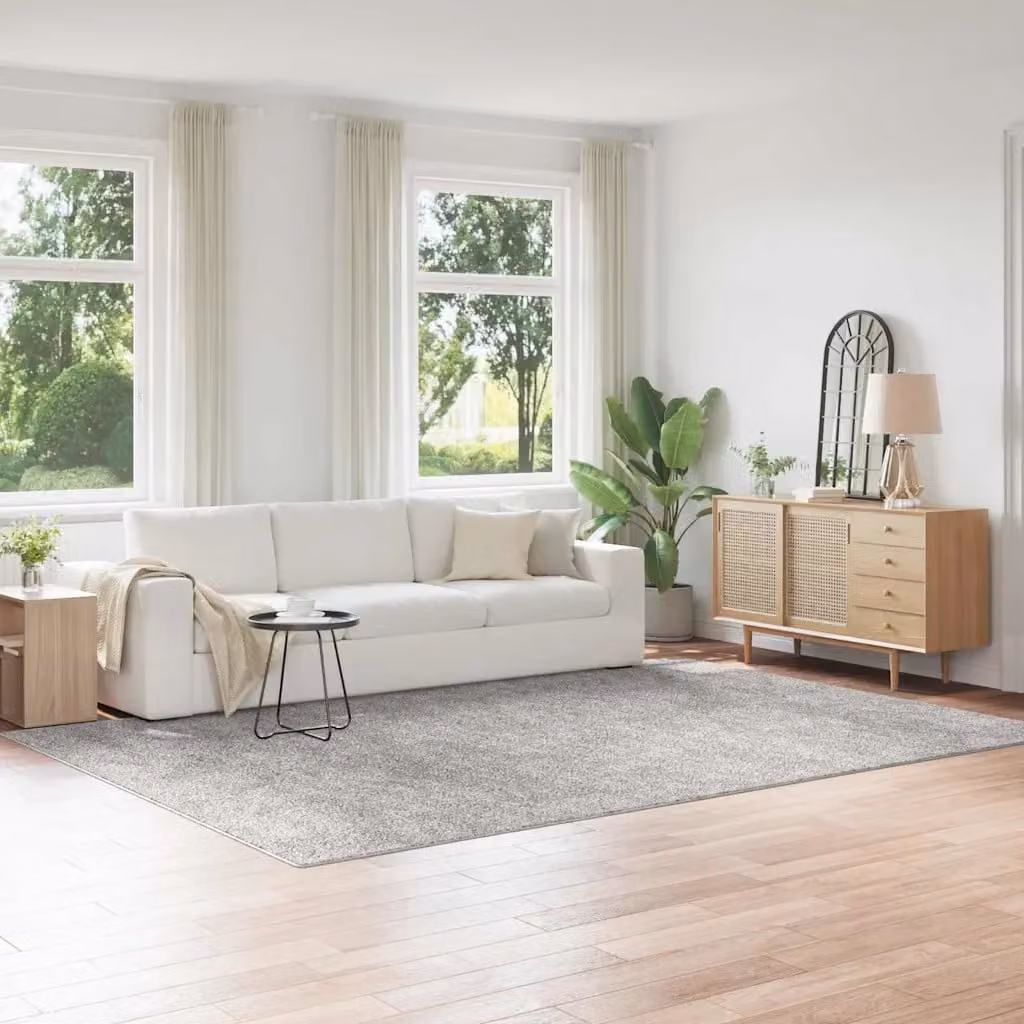 Tappeto Shaggy Antiscivolo e Lavabile vidaXL Grigio L: 240 cm, P: 340 cm in Polipropilene