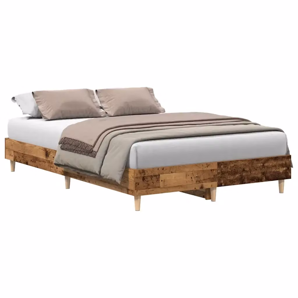 Struttura Letto Design Mania in Legno Antico e Truciolato Marrone L: 138 cm, P: 25 cm, H: 193 cm – 2