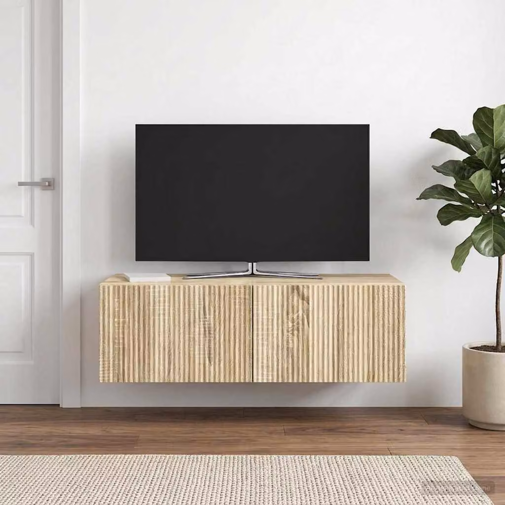 vidaXL Mobile Porta TV da Muro Moderno in Rovere Sonoma, L 98 cm x P 41 cm x H 30 cm