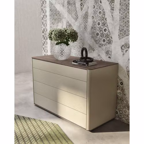 Comò in legno 4 cassetti S75 Fiancotondo Cornice