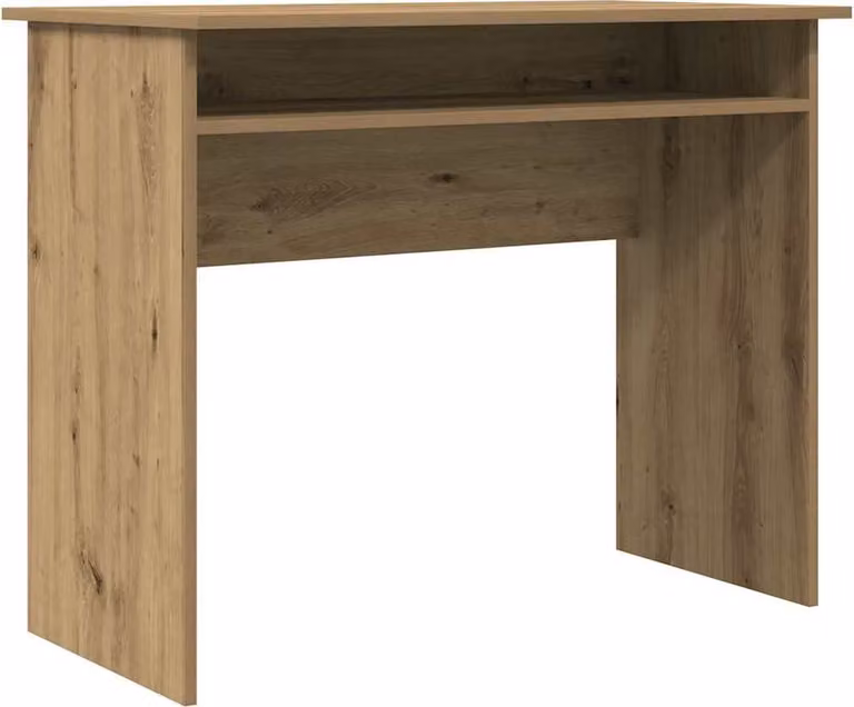 Scrivania Rovere Artigianale 90x50x74 cm in Legno Multistrato