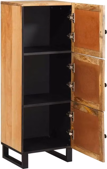 Credenza moderna in legno di mango massello marrone L: 90 cm, P: 33 cm, H: 75 cm