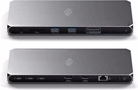 Stazione di Docking per Laptop con Thunderbolt, HDMI 4K UHD, USB-A, USB-C ed Ethernet, Colore Grigio