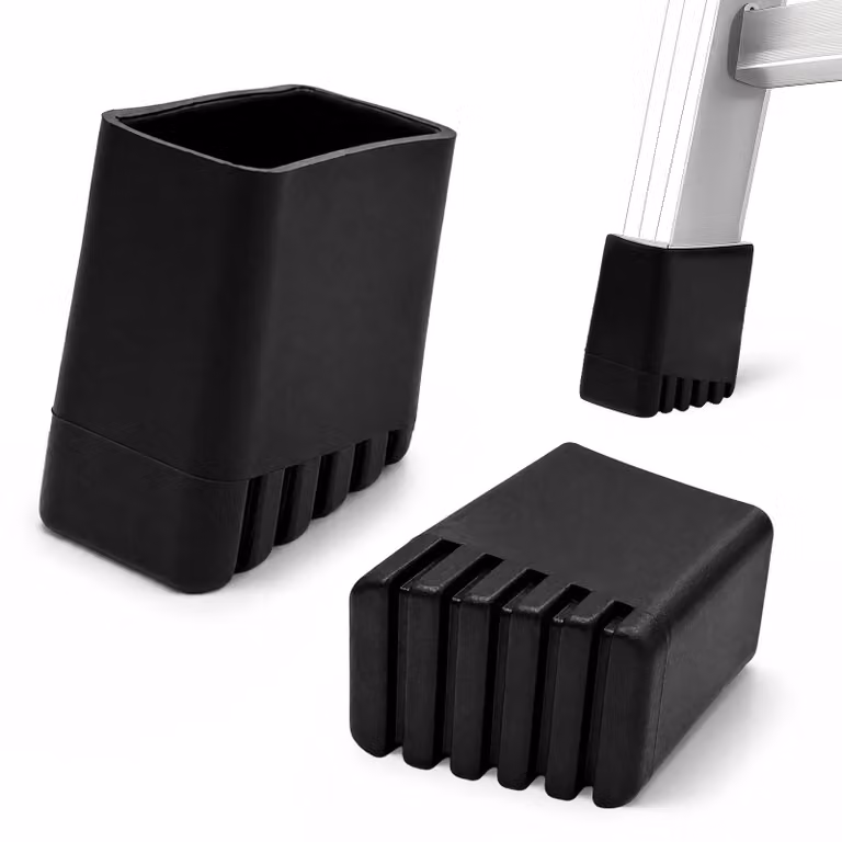 2 piedini di ricambio per scala, in gomma, 20 x 30 mm, colore nero