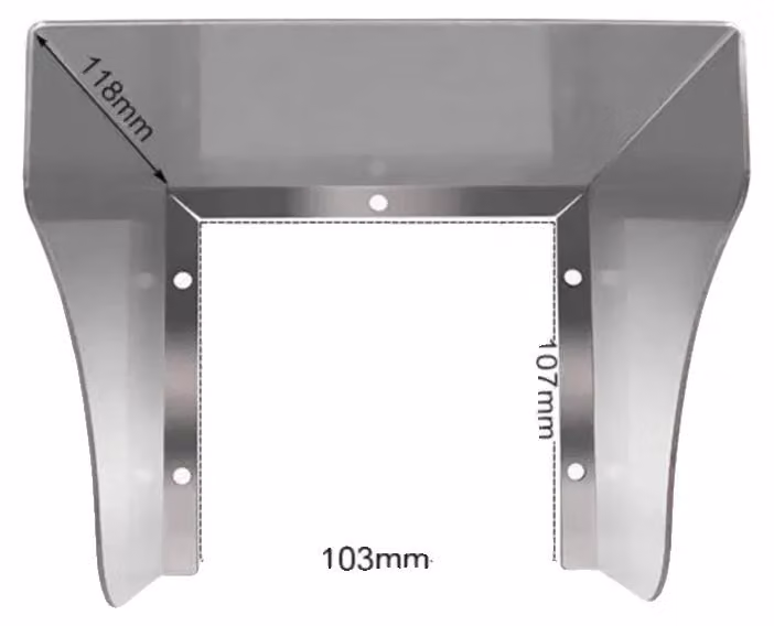 Copertura per prese, in acciaio inossidabile, design resistente agli agenti atmosferici, 125 mm