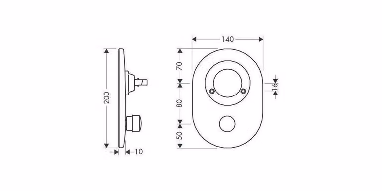 Hansgrohe Axor Terrano set di conversione da sfera a M3 miscelatore da incasso per vasca satinox