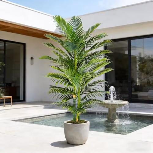 Pianta artificiale di palma da interno (nero, 2,1 m)