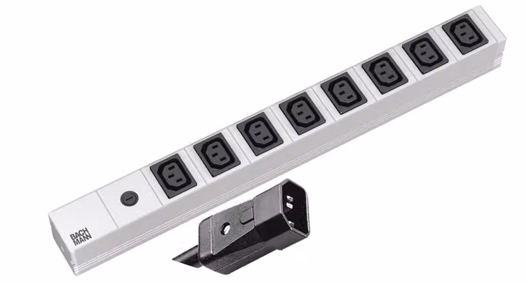 Bachmann - Cavo di prolunga (montabile su rack) - Prese di uscita: 8 (IEC 60320) - 1U - 48,3 cm (19")