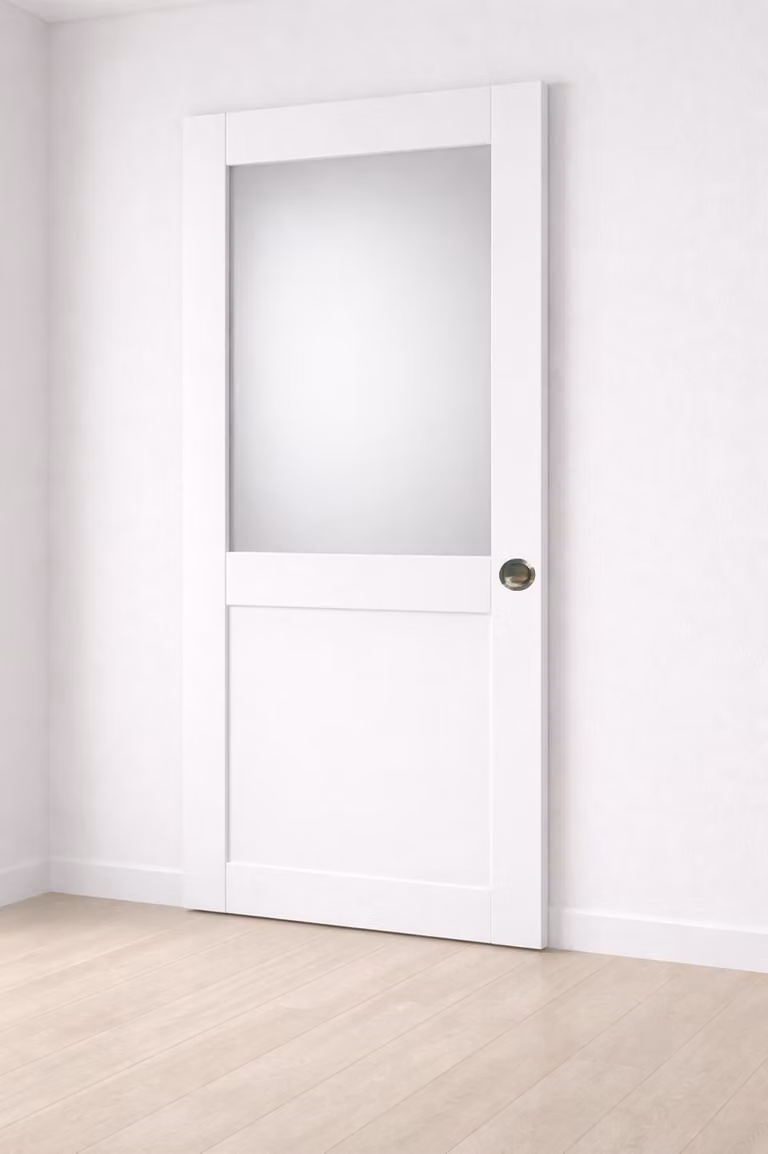 Porta scorrevole Athena bianca H204 x L93 cm, gusci GD MENUISERIES