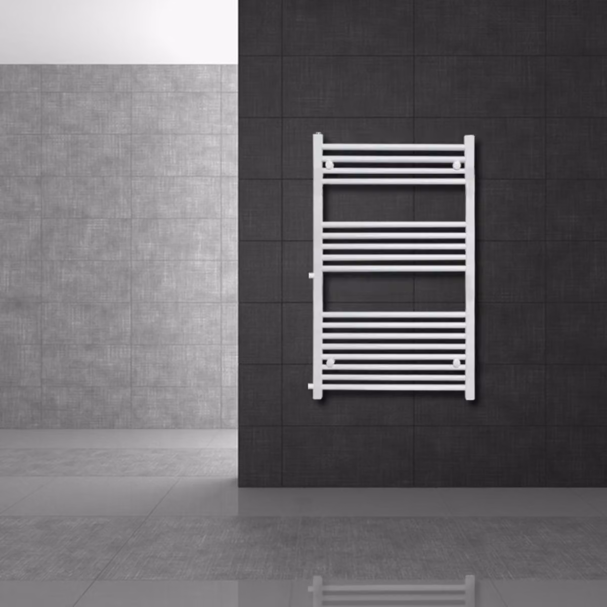 LuxeBath radiatore di ricambio per ristrutturazione 600x1200 mm bianco, radiatore per bagno diritto con attacco laterale, radiatore scaldasalviette senza elemento riscaldante
