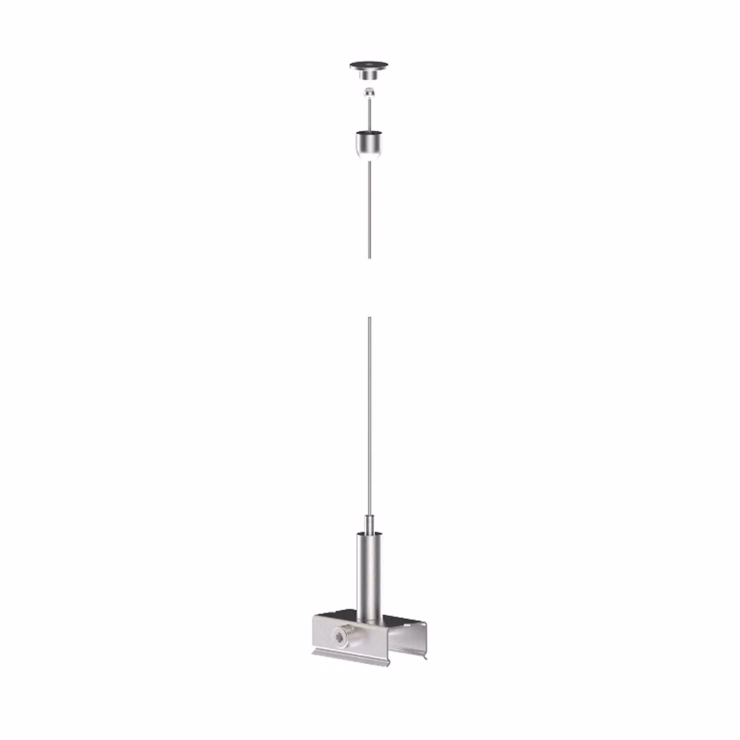 BRUMBERG Sospensione a fune ONETRACK, 150 cm, chiusura rapida Seilabhängung ONETRACK, Alluminio / Grigio / Zincato, Metallo