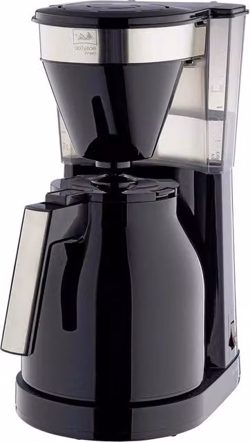 Caffettiera a filtro termica Melitta in acciaio inossidabile e plastica, colore nero, capacità 1050 ml