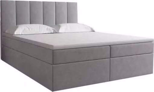 Bett Boxspring Braun Design Bett XXL Big Polster Hotel Modern Luxus Doppel Bett