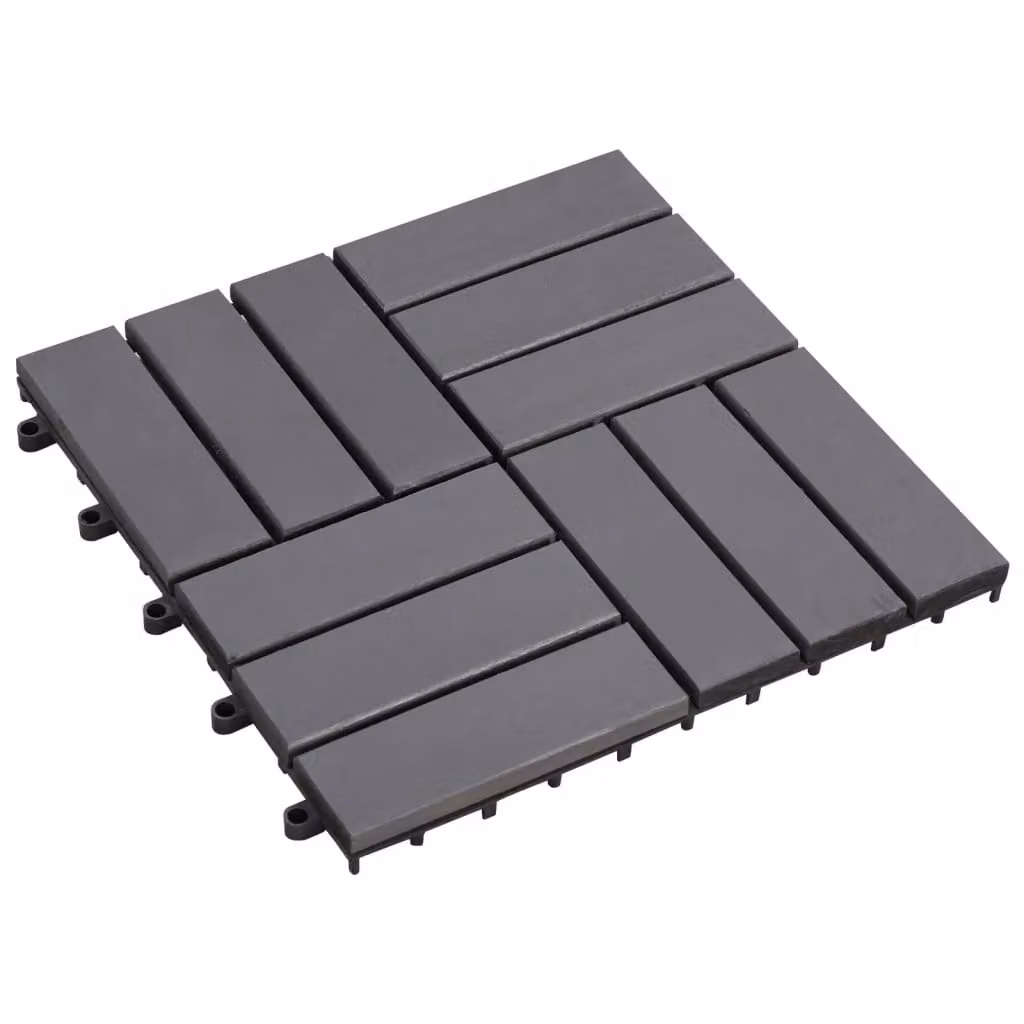 Set di 30 piastrelle per decking in legno di acacia grigio DESIGN IN, L/P: 30 x 30 cm, CFW2821528 – 2