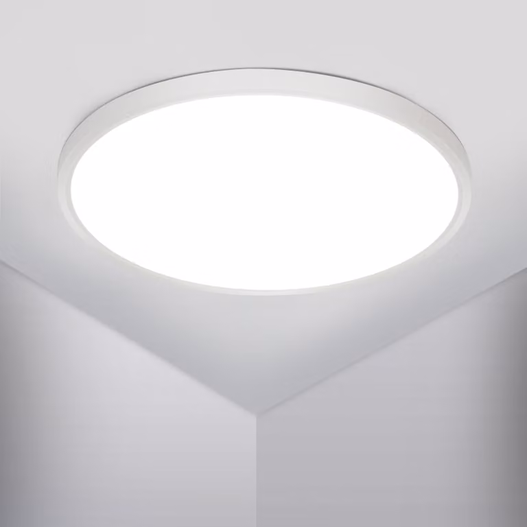 Lampada a soffitto LED Osairous, diametro 50 cm, 42W, design piatto e rotondo, grado di protezione IP44 (resistente all'acqua), luce bianca 6500K, 4800LM, ideale per soggiorno, camera da letto, bagno, cucina e corridoio. Dimensioni: 50 cm, 42W