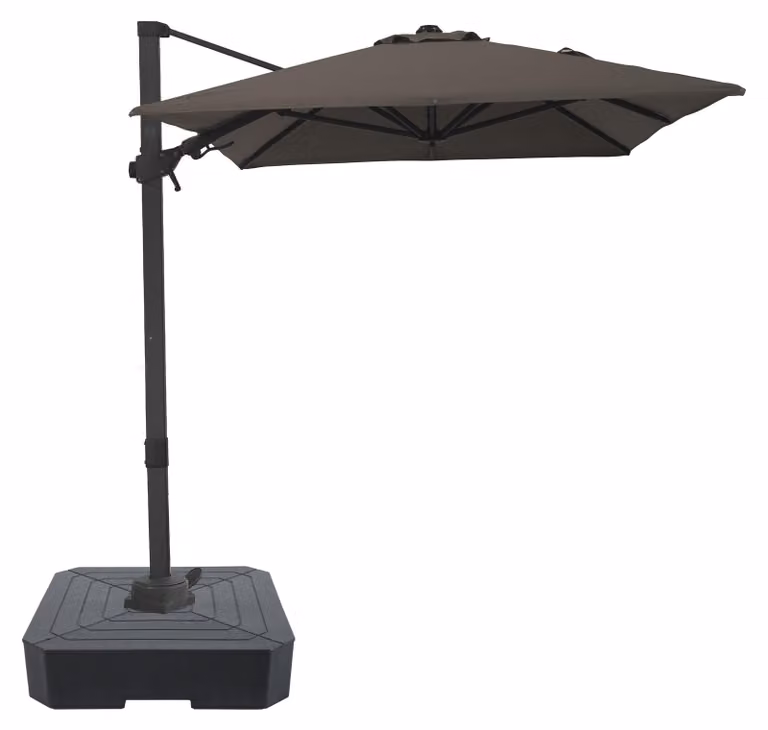 AXI Nyra Ombrellone Decentrato rettangolare 200x300 cm, antracite/taupe | Ombrellone da giardino/terrazza | Incl. base riempibile e fodera |