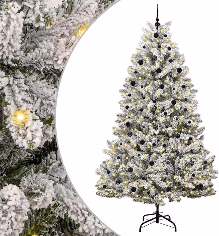 Albero di Natale artificiale con 300 LED Verde e Bianco 240 cm