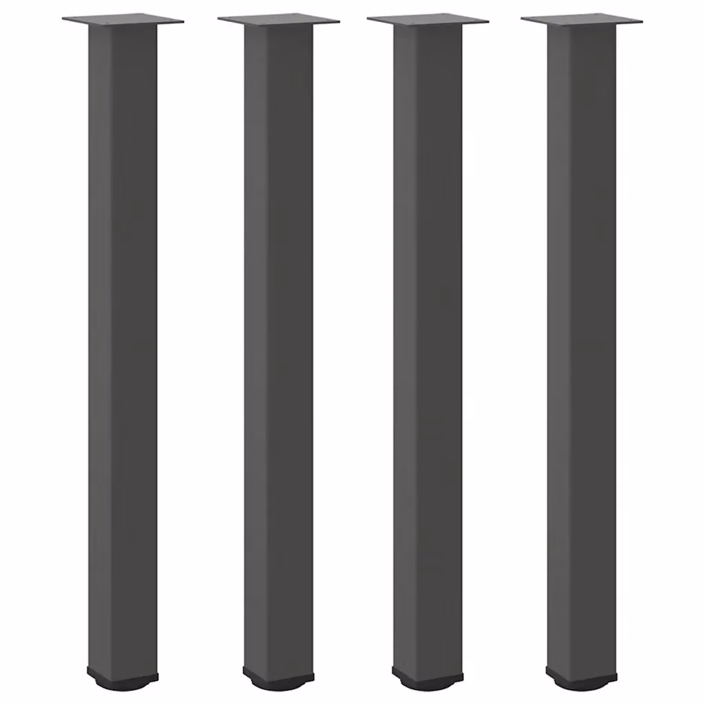 Set di 4 gambe per tavolo da bar moderne in metallo lacca antracite con altezza regolabile da 100 a 102 cm – 2