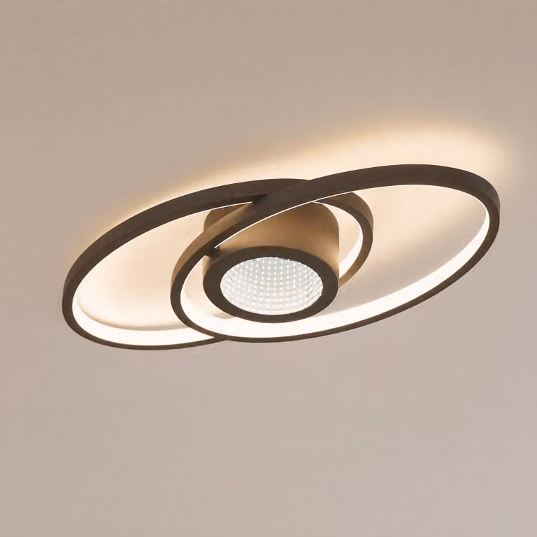 Plafoniera a LED Thalina Lindby, dimmerabile, Nero, Soggiorno / Sala da pranzo, Metallo, Moderno, Plafoniera LED