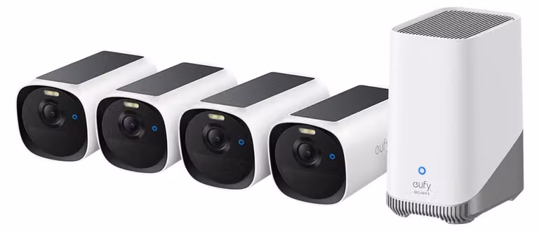 EUFY EufyCam E40 - Telecamera di sicurezza IP - Resistente agli agenti atmosferici / Antipolvere / Resistente ai raggi UV / Impermeabile - Colore (di giorno e di notte)