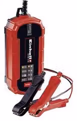 Caricabatterie automatico Einhell per auto e moto 12 V per batterie Pb WET e AGM da 3-60 Ah, rosso
