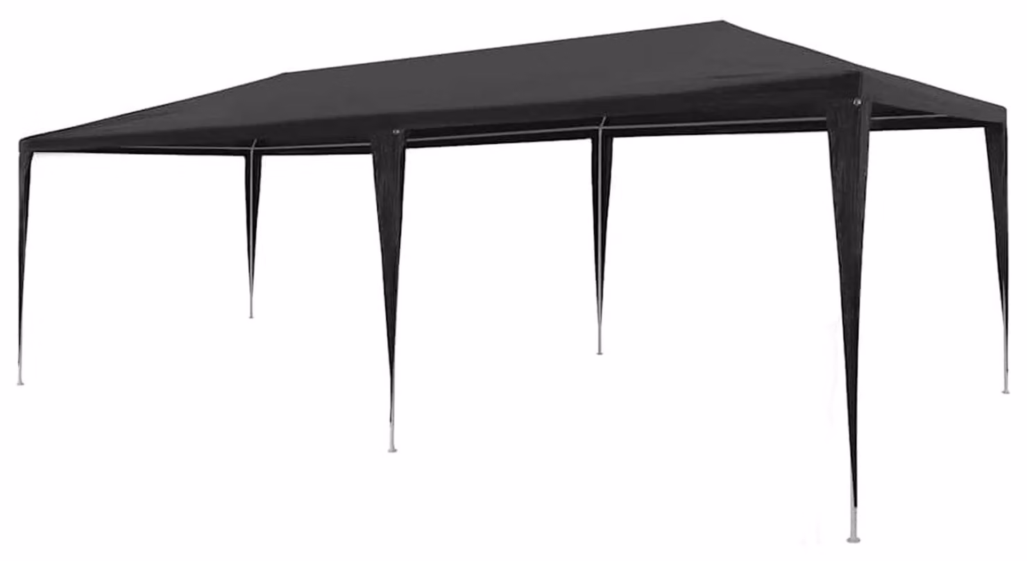 Gazebo da giardino di 3x12 metri con tetto impermeabile in polietilene e struttura in acciaio