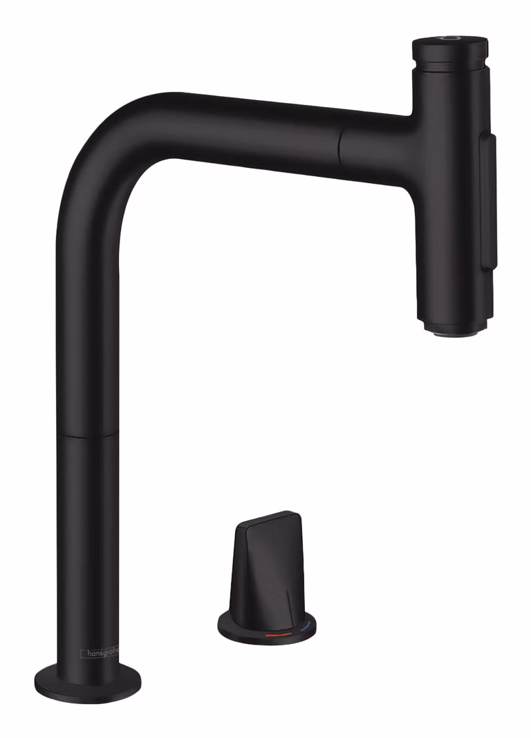 hansgrohe Metris Select M71 Mitigeur de cuisine 2 trous 200, douchette extractible, 2jets, sBox, 73818670, 73818670