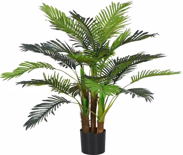 Palma artificiale HOMCOM verde con vaso inclusa, Altezza: 100 cm – 1